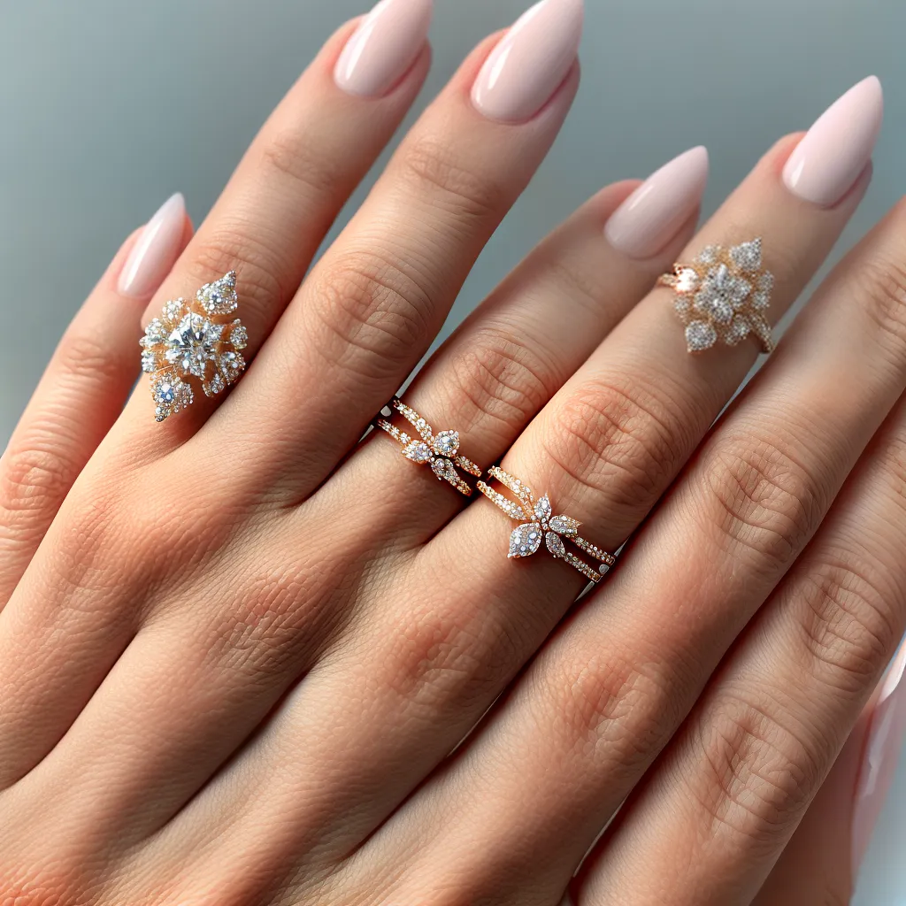 unhas diamante nude brilho