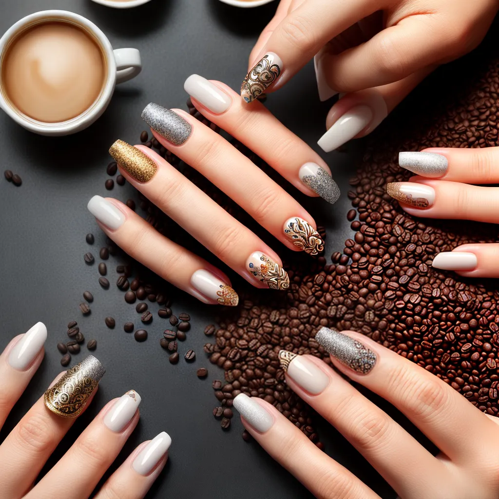unhas decoradas cafe cha 1