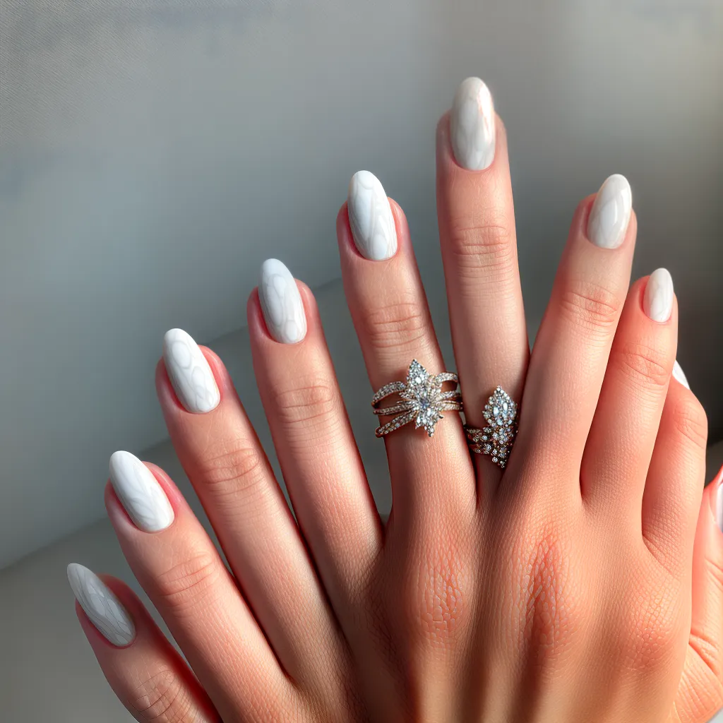 unhas marmore gemas elegancia