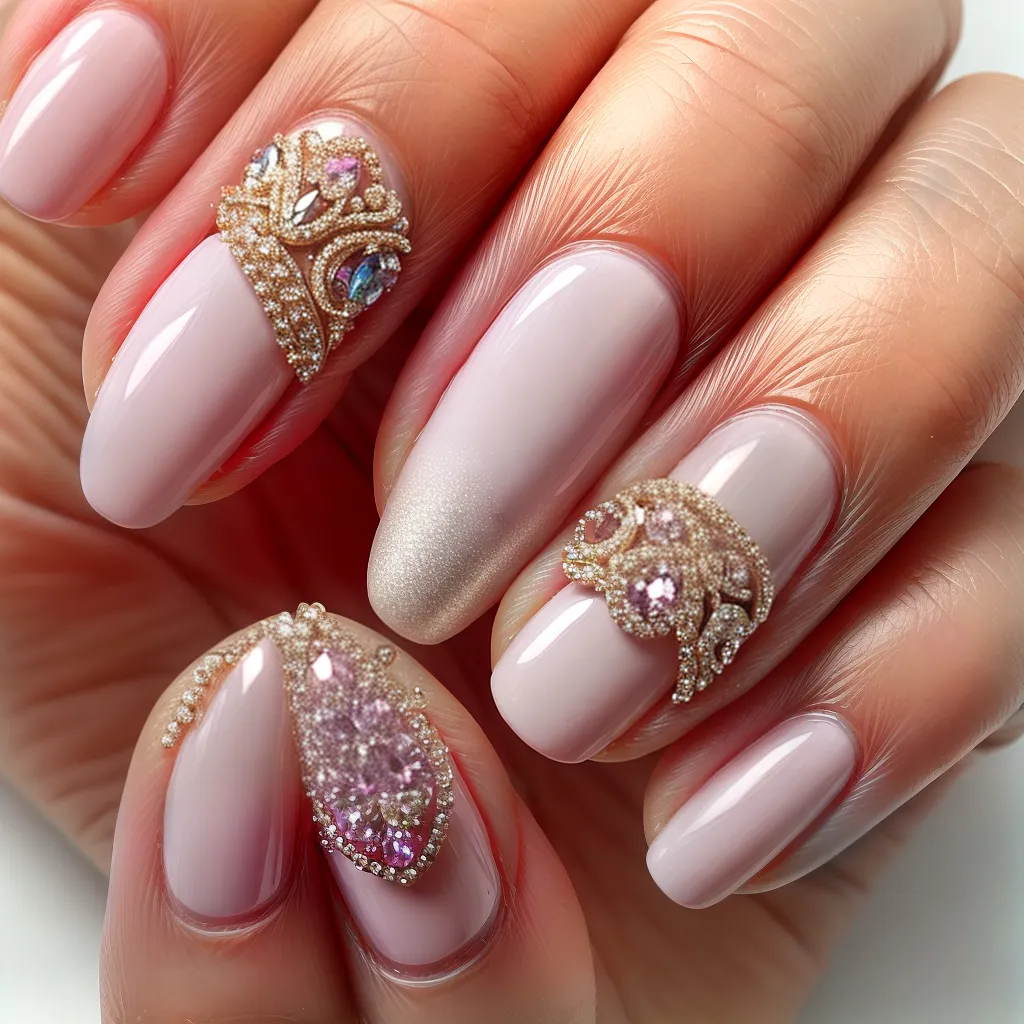 unhas marmore gemas elegancia 2