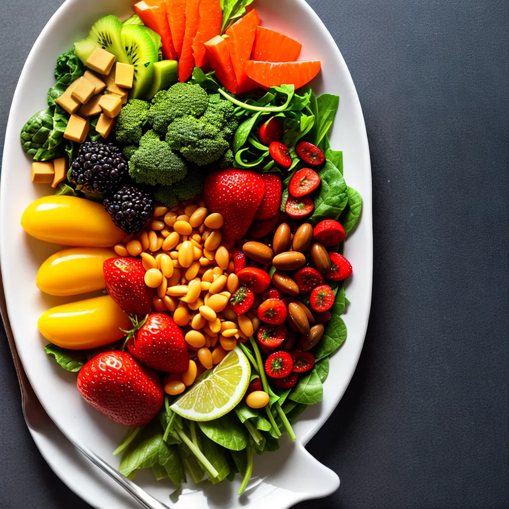 prato colorido alimentos saudaveis suplementos