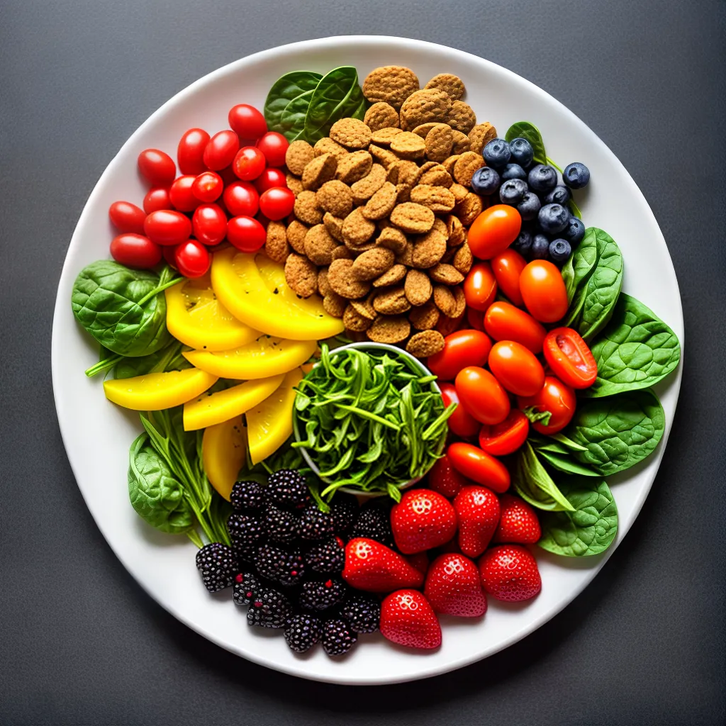 prato colorido frutas legumes saude