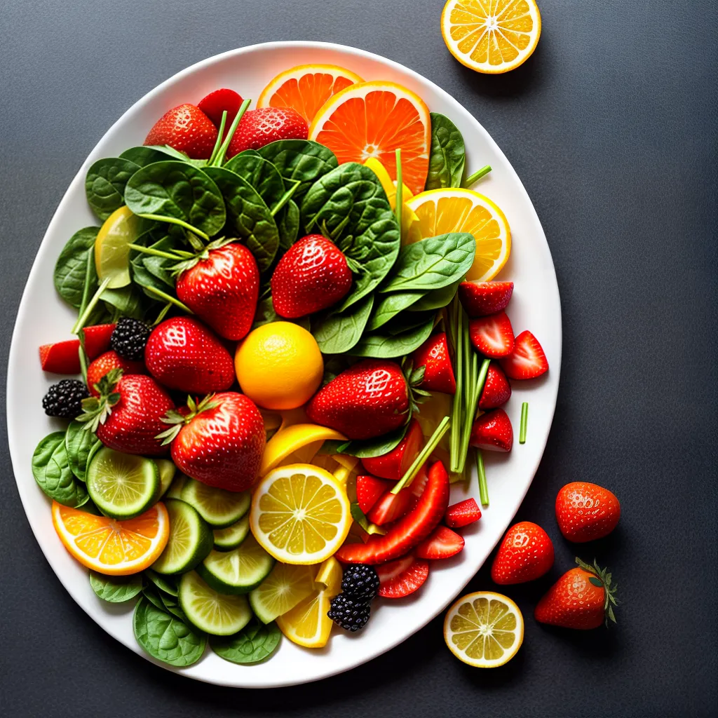 prato colorido frutas legumes vitaminas unhas