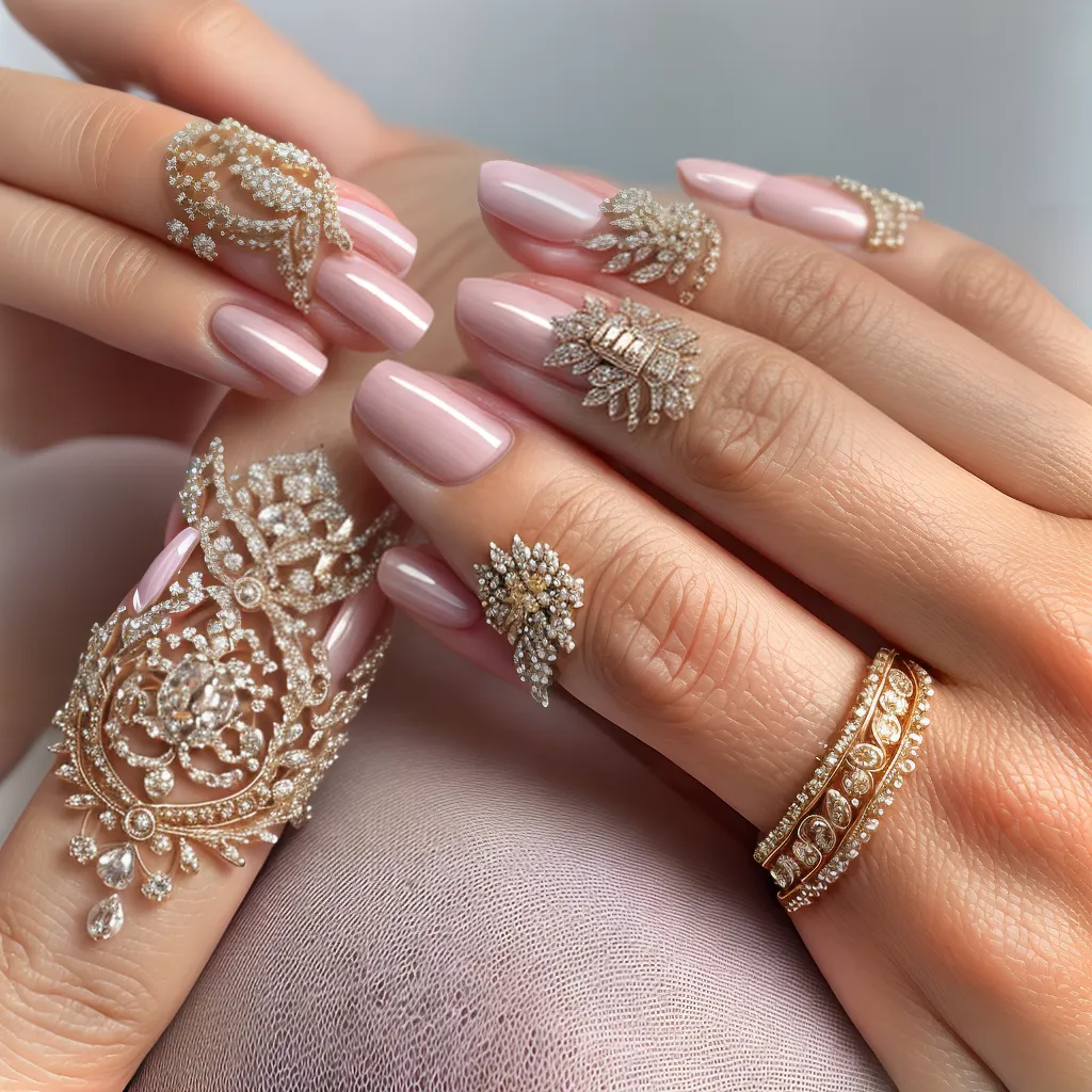 unhas noiva lace floral rhinestones unhas noiva lace floral rhinestones