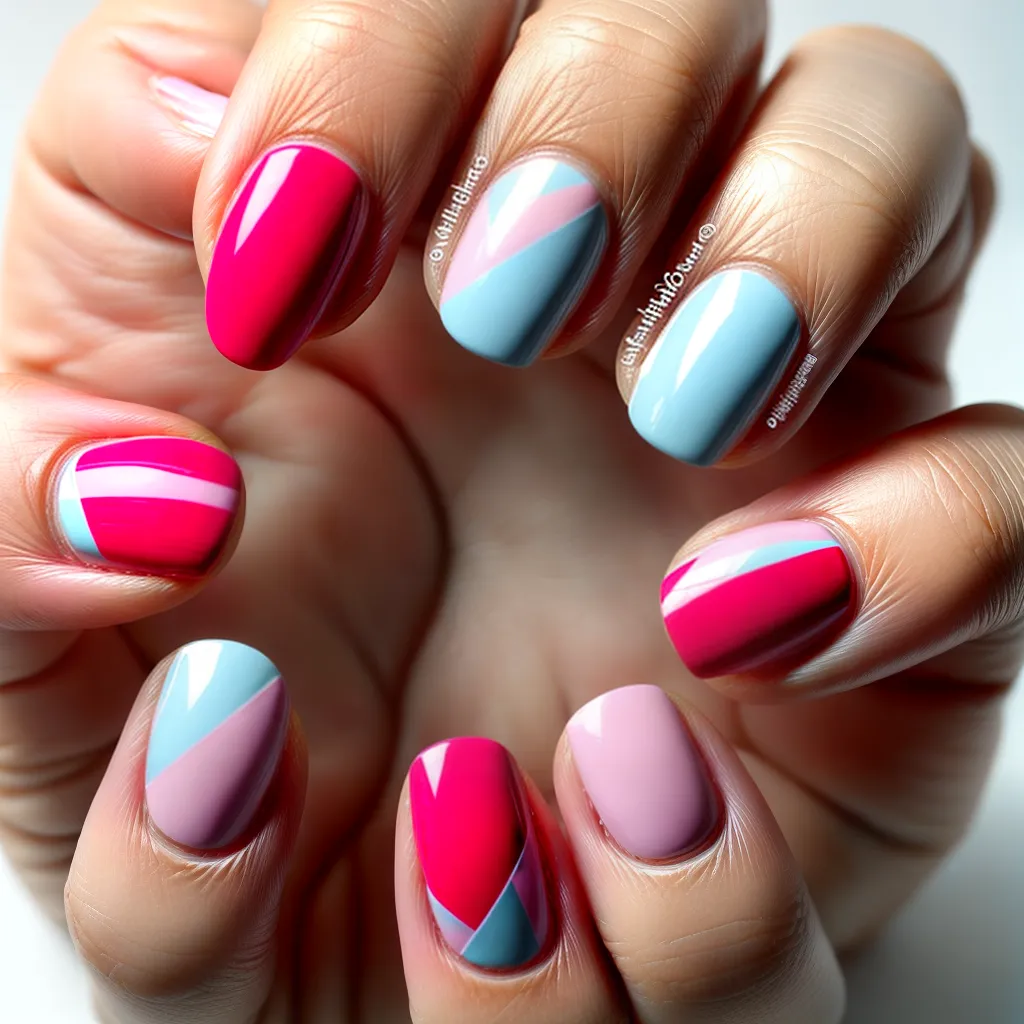 unhas geometricas coloridas design 2