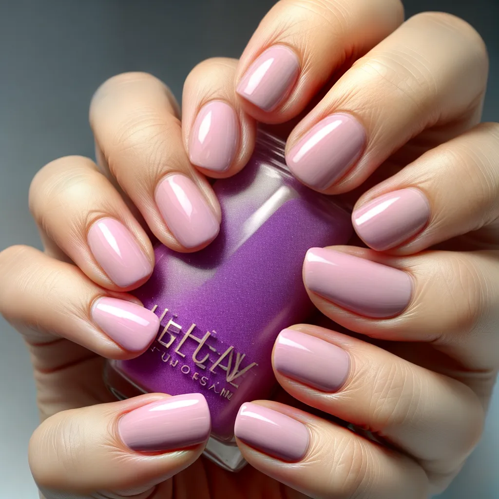 unhas degrade rosa roxo 1