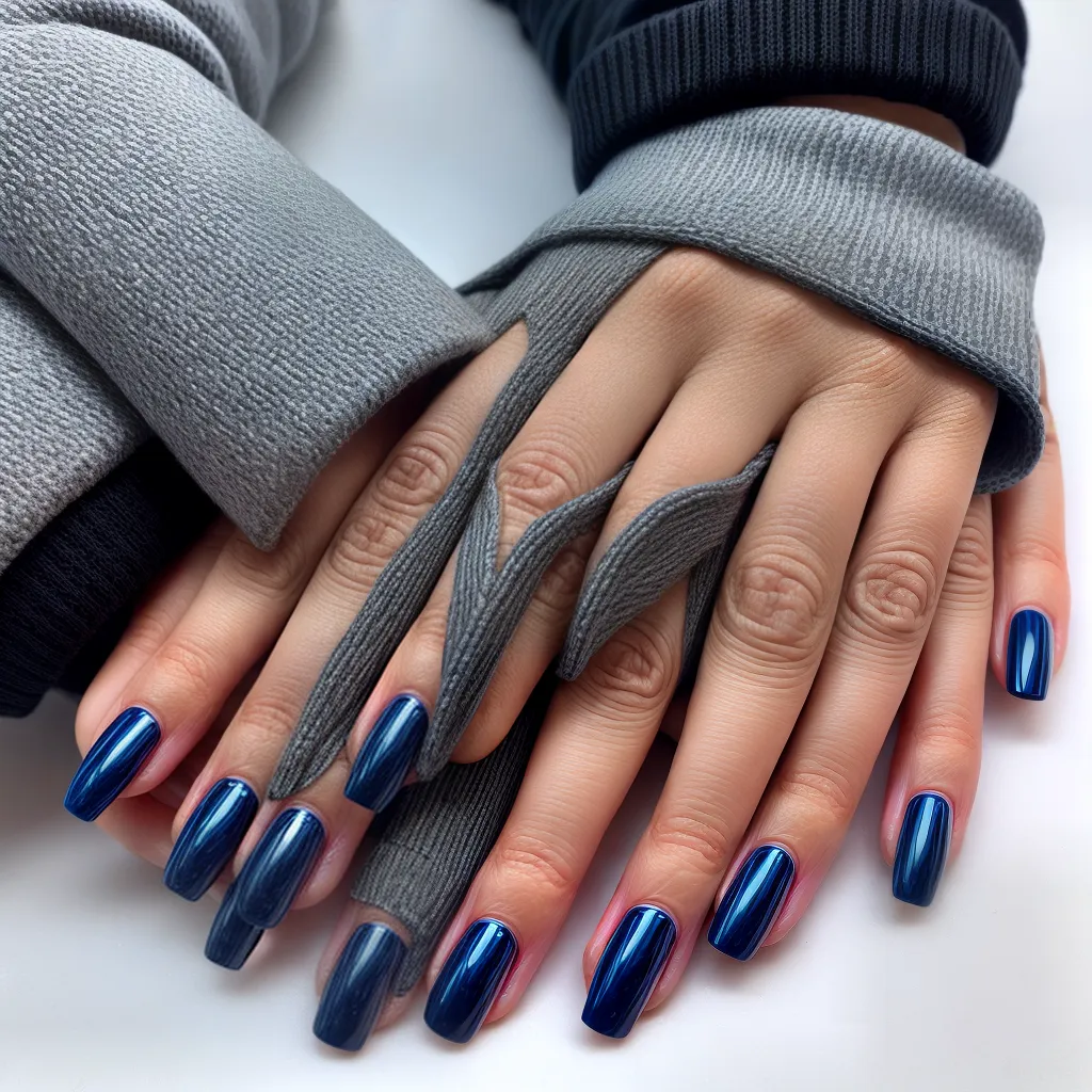 maos luvas inverno unhas elegantes