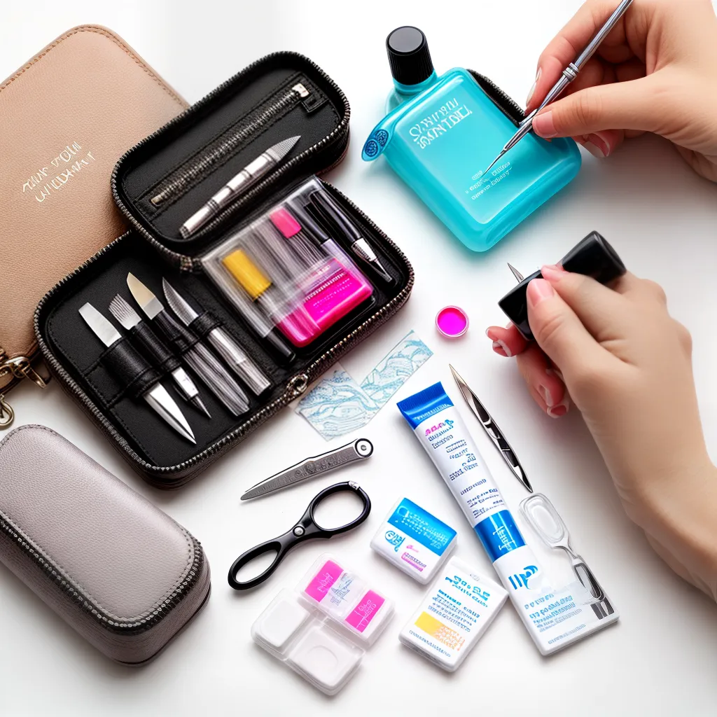 kit cuidados unhas viagem