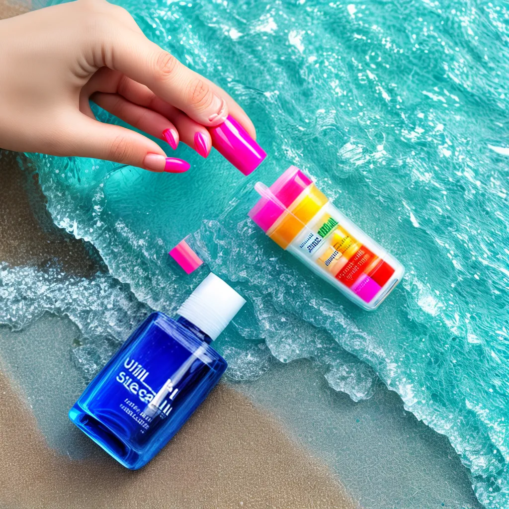 kit cuidados unhas mulher praia