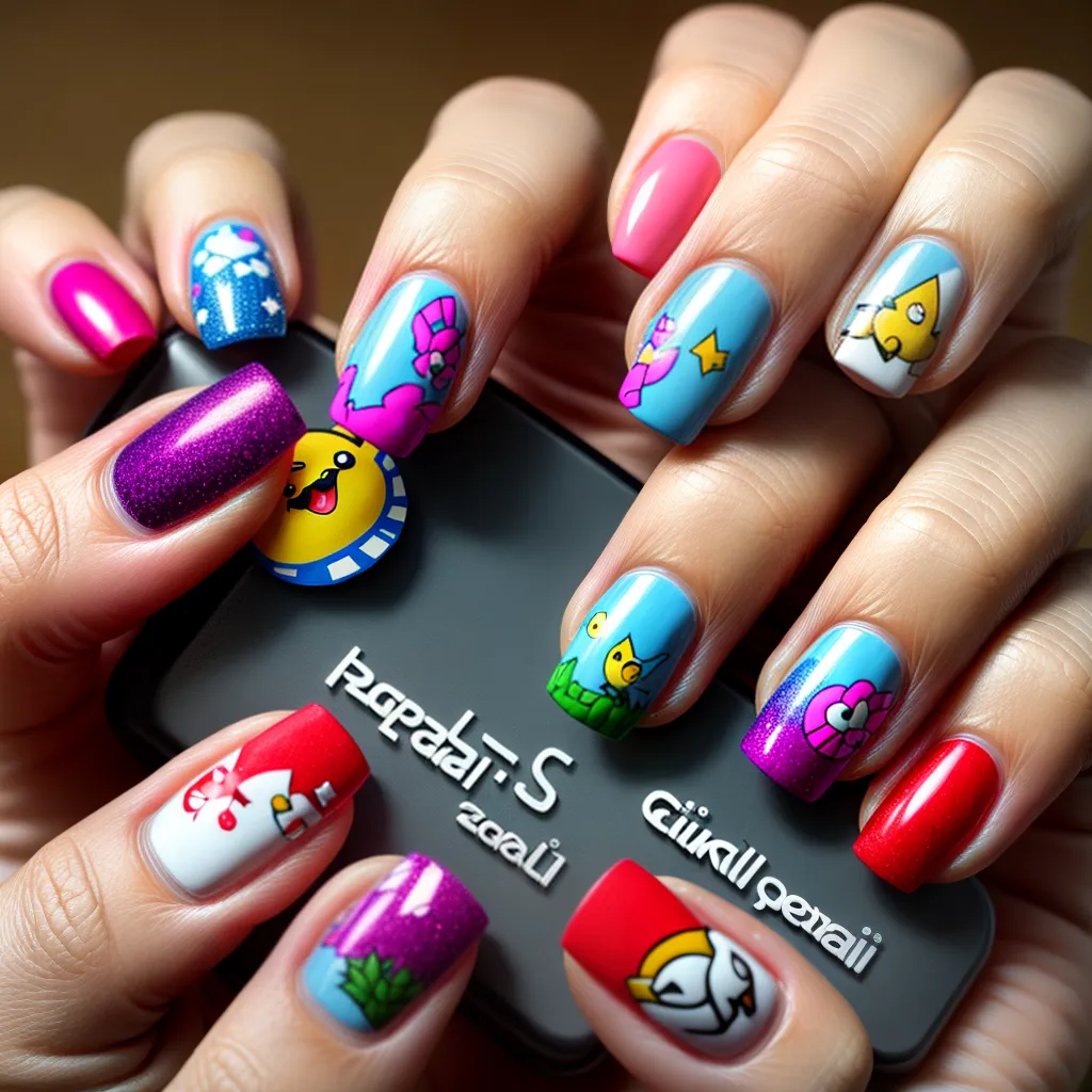 unhas artisticas gamer personagens jogos