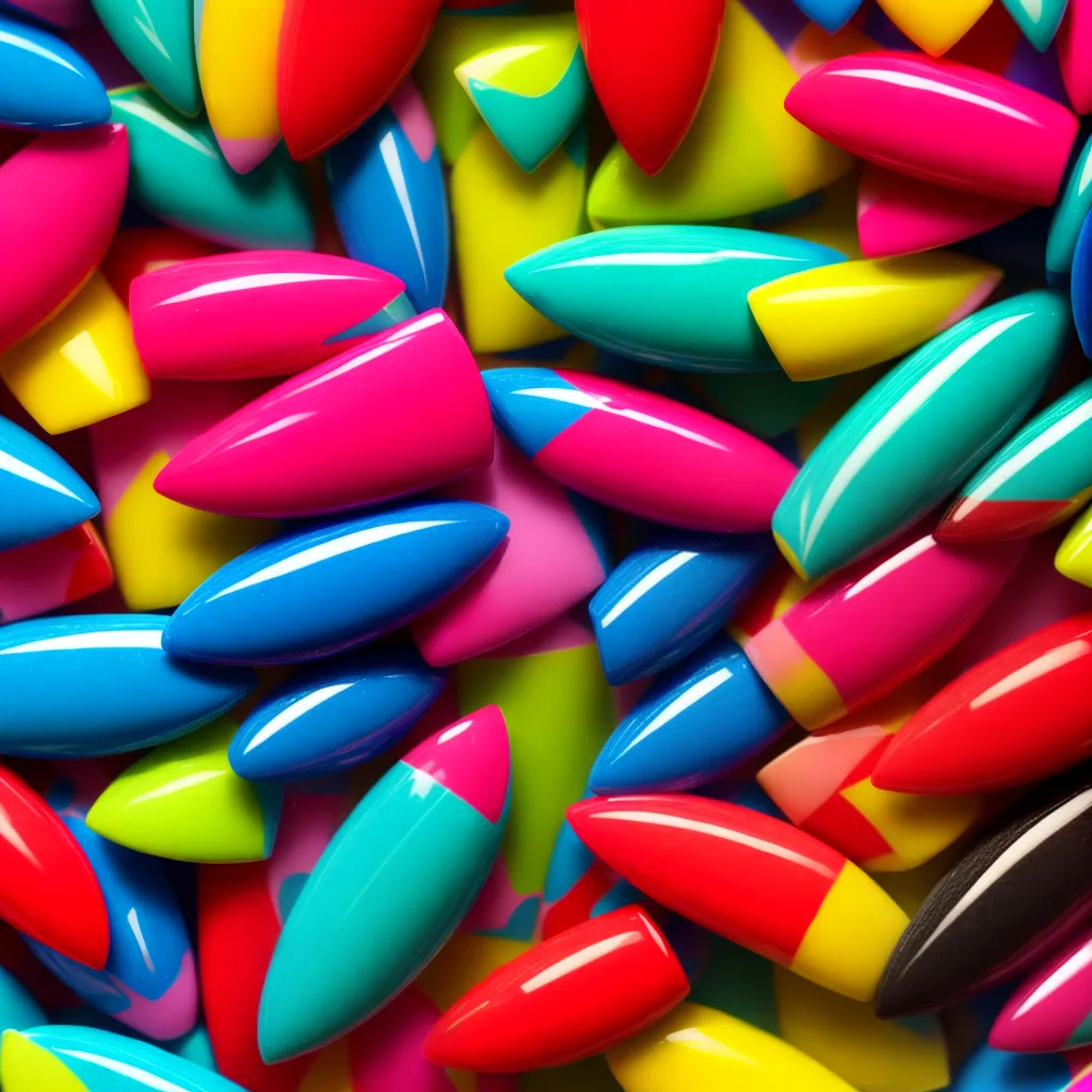 unhas pop art coloridas estilo