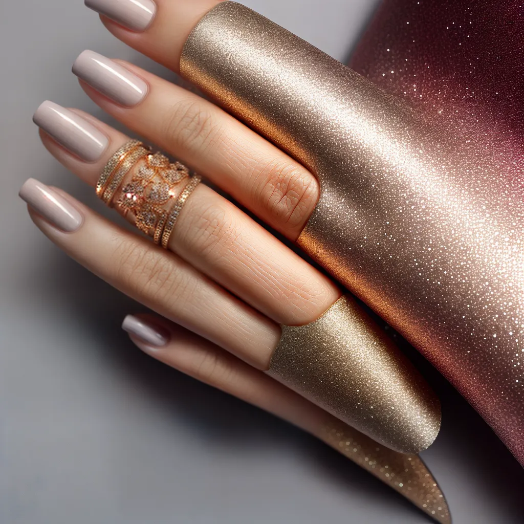 unhas metalizadas brilho glamour