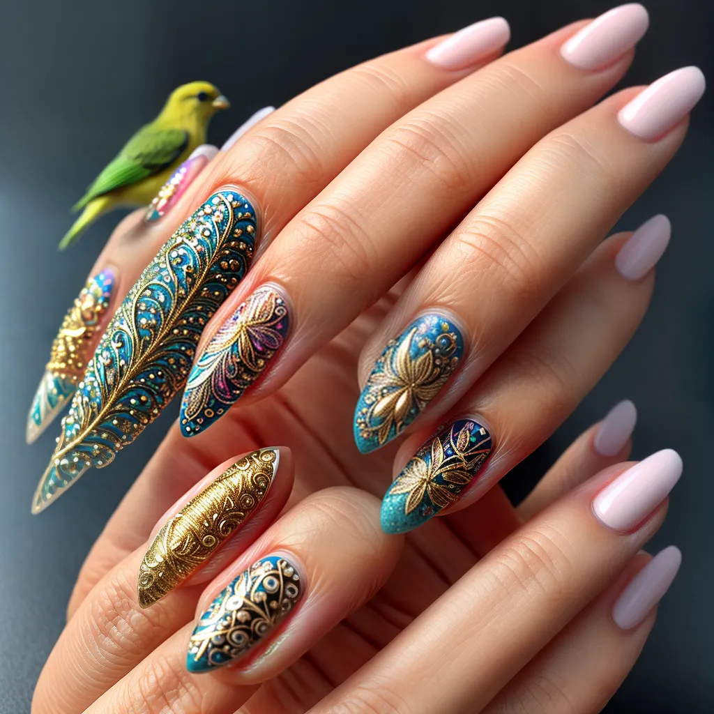 unhas aves arte detalhada unhas aves arte detalhada