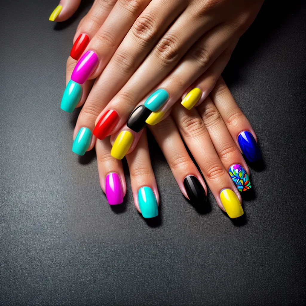 unhas arte abstrata cubista