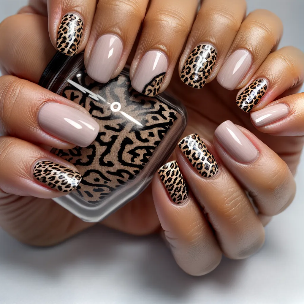 unhas estampas animais coloridas