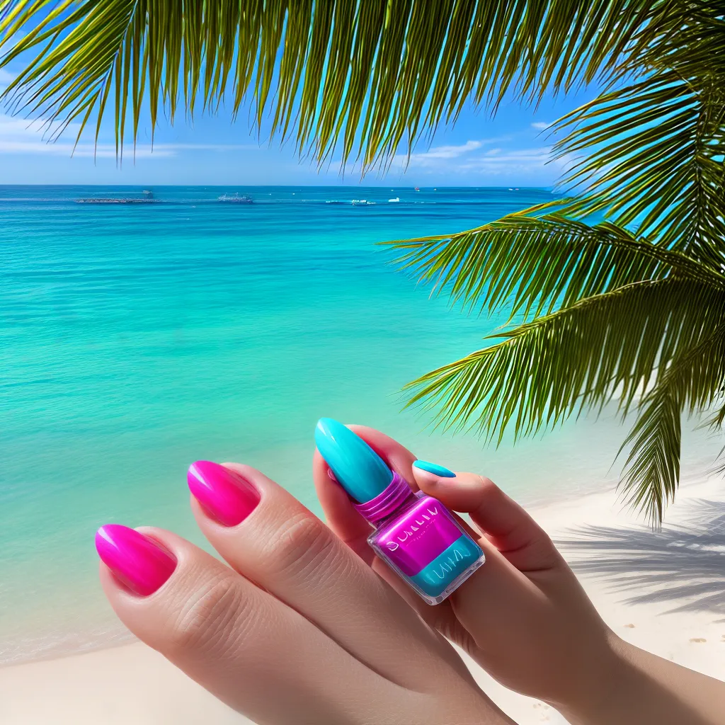 unhas verao praia arte protetor
