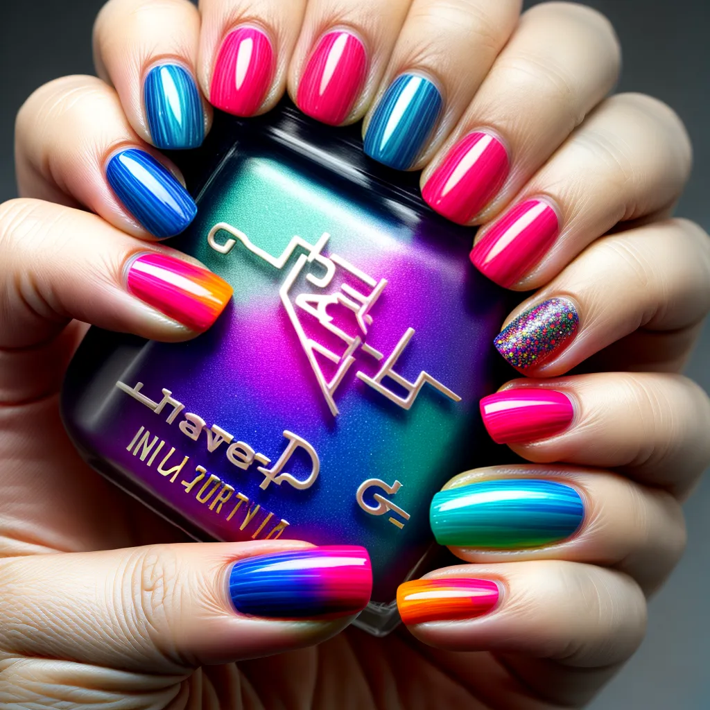 unhas manicure coloridas raio tendencia