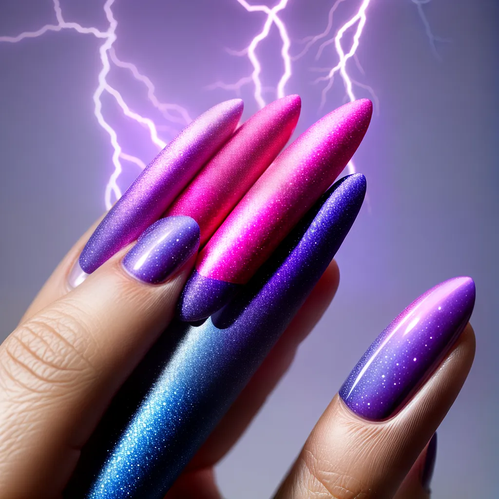 unhas manicure gradiente raio