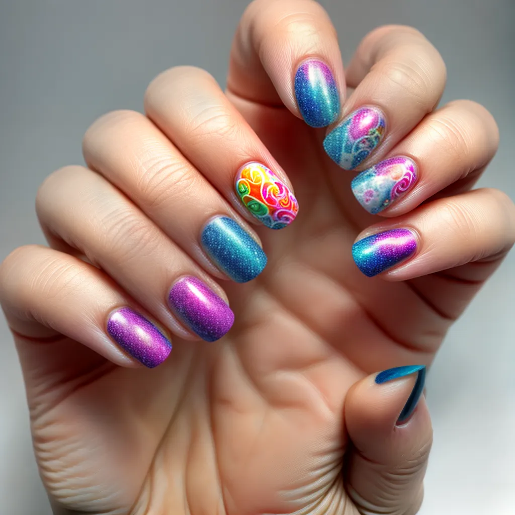 unhas marmore cores vibrantes unhas marmore cores vibrantes