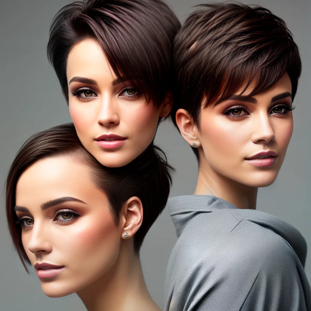 mulher cabelo curto pixie estilizado