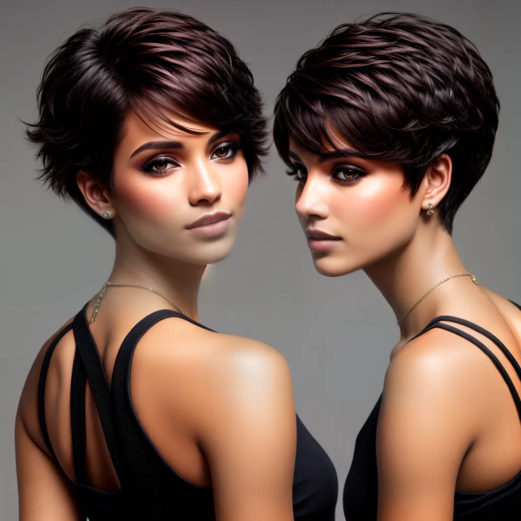 mulher corte pixie ondas elegante