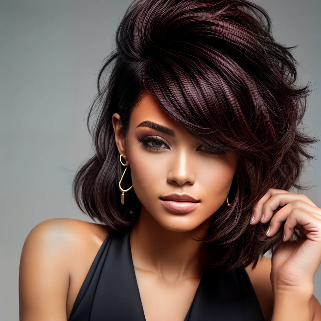 mulher cabelo curto estiloso joia