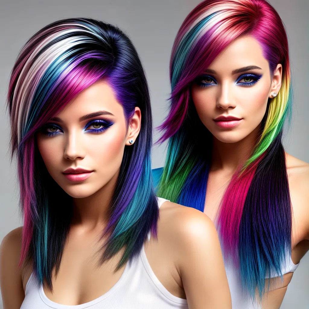 mulher cabelo curto colorido estiloso mulher cabelo curto colorido estiloso