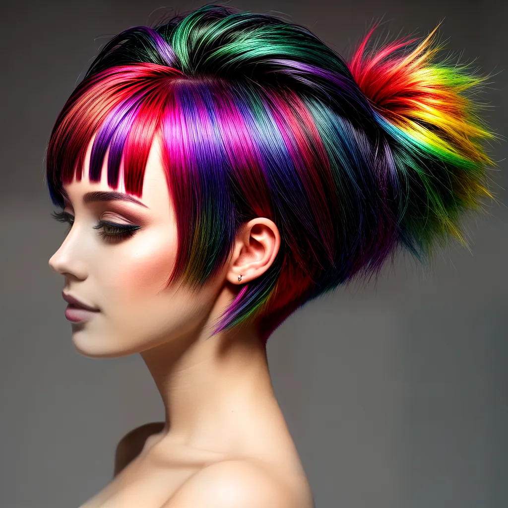 mulher cabelo curto colorido criativo 1 mulher cabelo curto colorido criativo 1