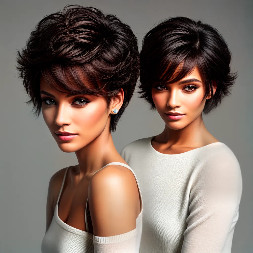 cabelo curto estiloso mulher oval