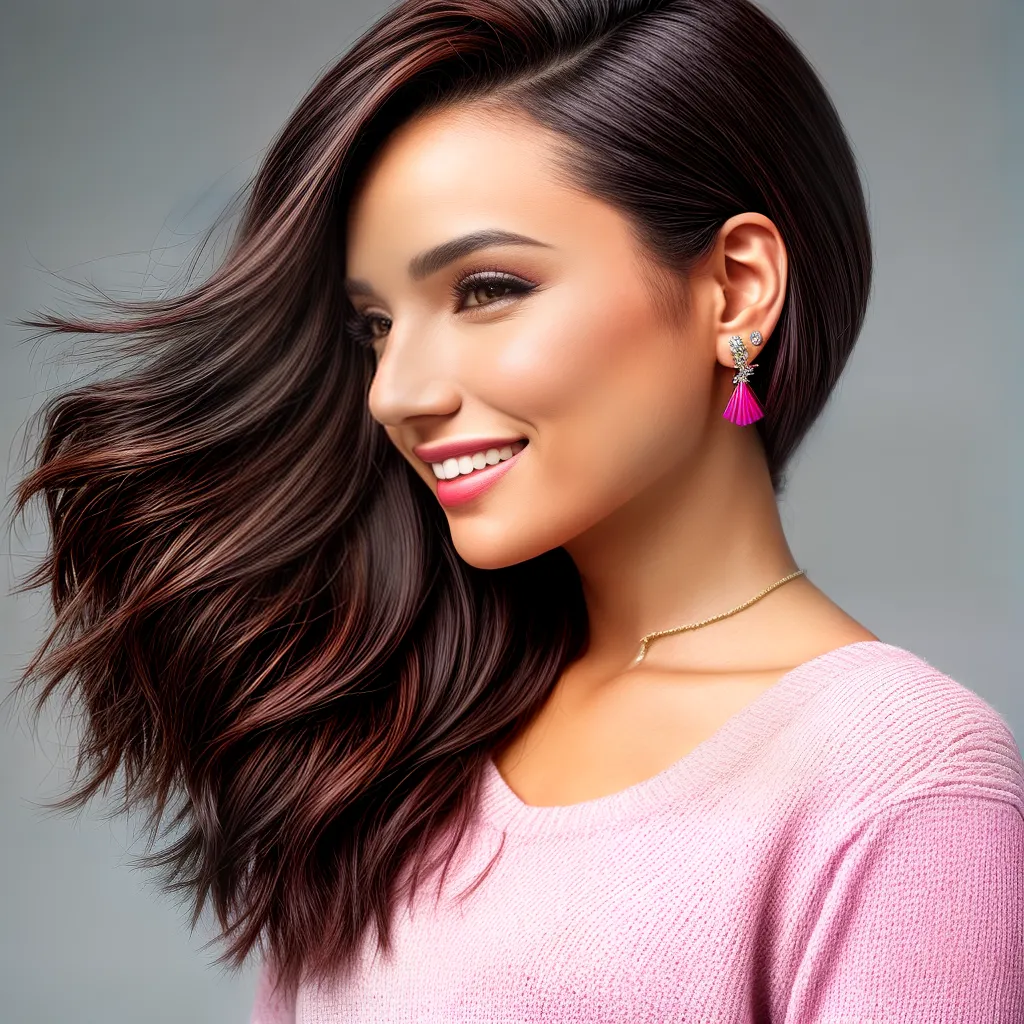 mulher cabelo curto estiloso presilhas coloridas