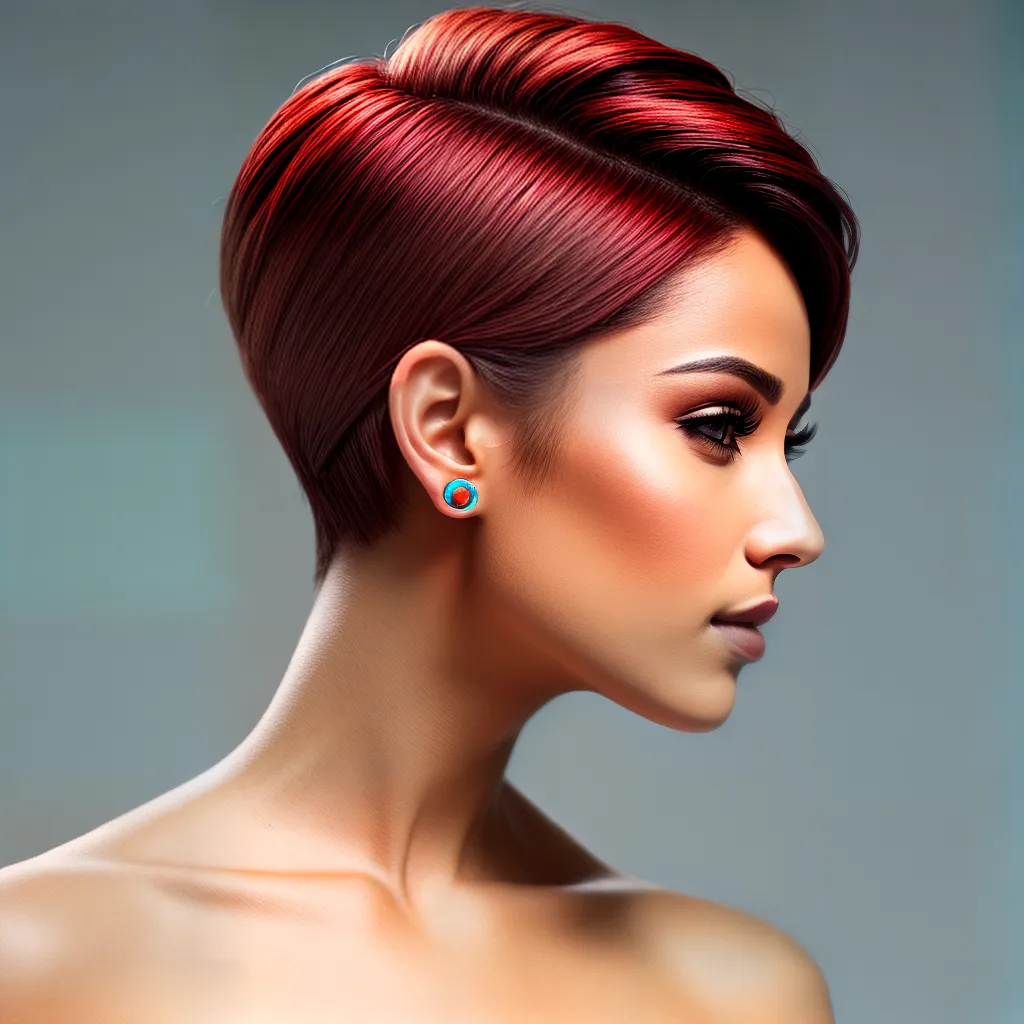 mulher cabelo curto acessorios coloridos