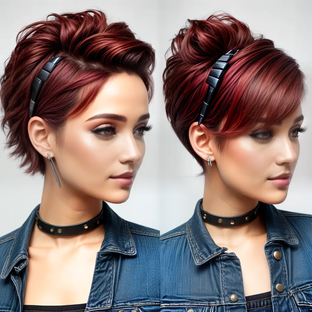 mulher cabelo curto estilo colorido 1