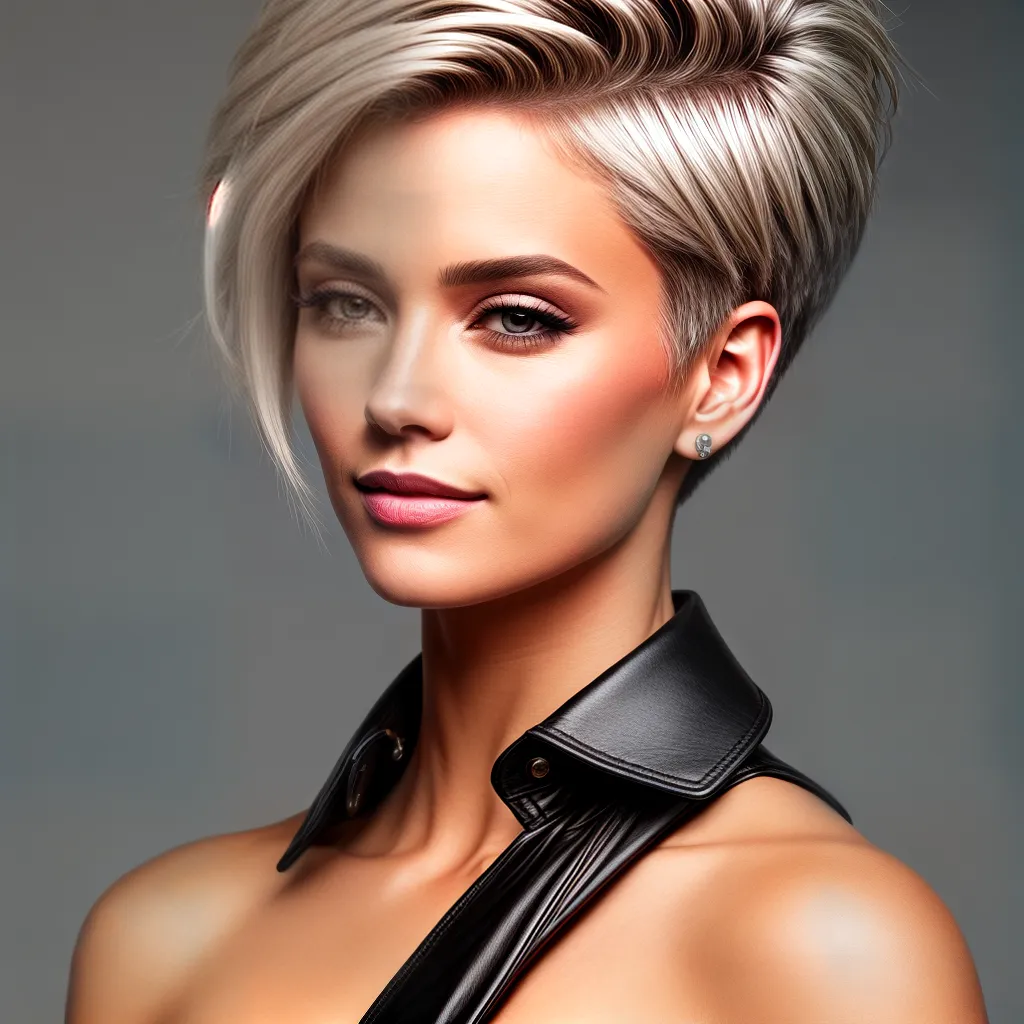 mulher estilosa cabelo curto cinza 2