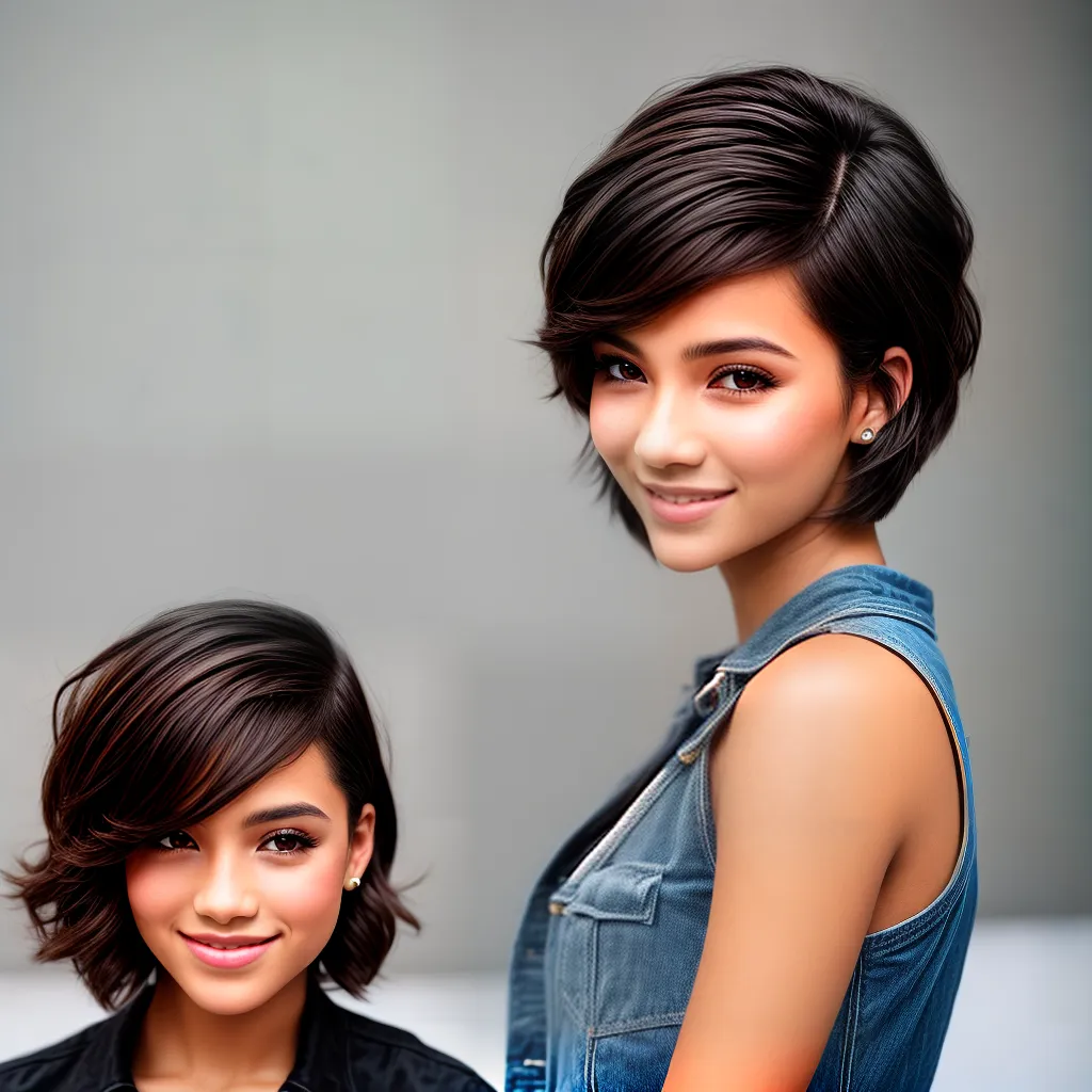 adolescente cabelo curto estiloso