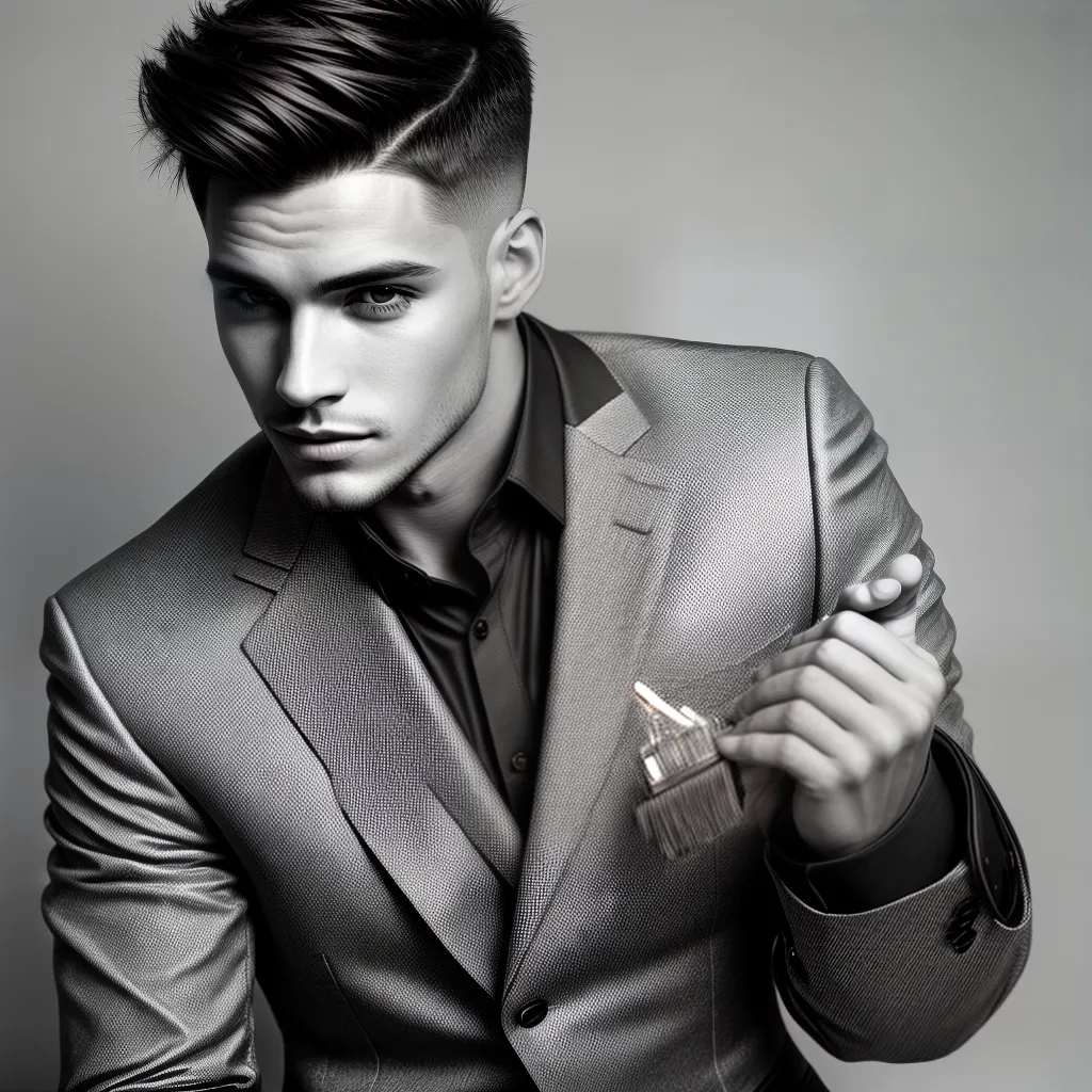 homem estiloso cabelo curto moderno
