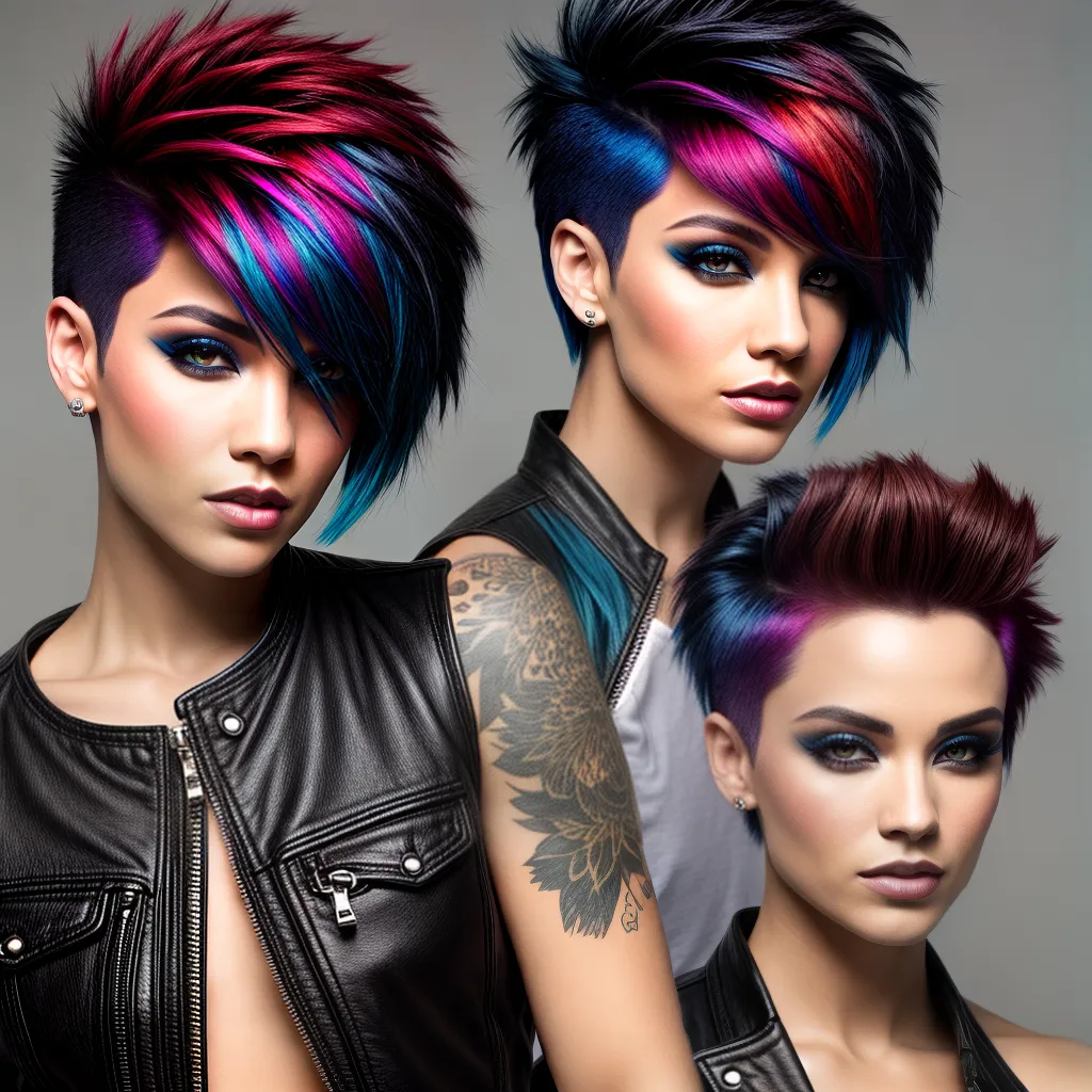 rockeira cabelo curto estiloso