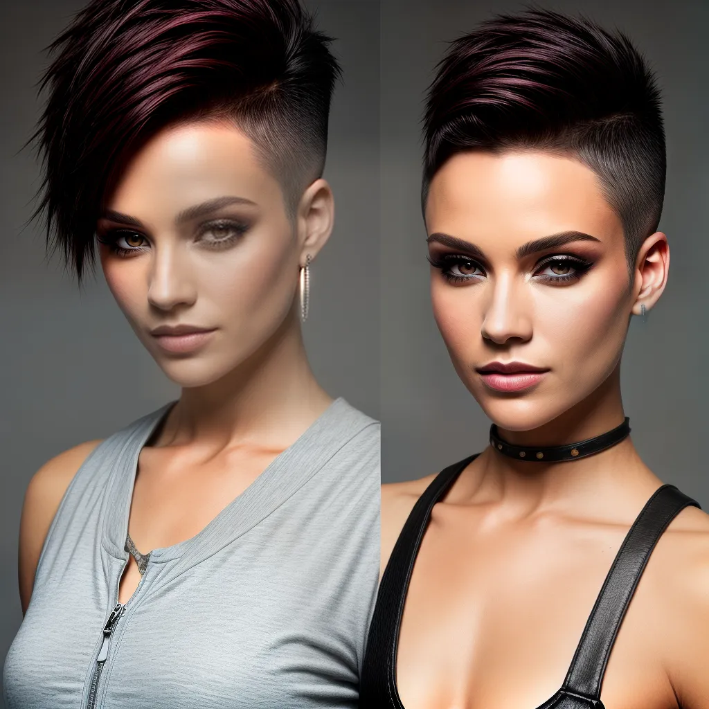 mulher cabelo curto estiloso atitude