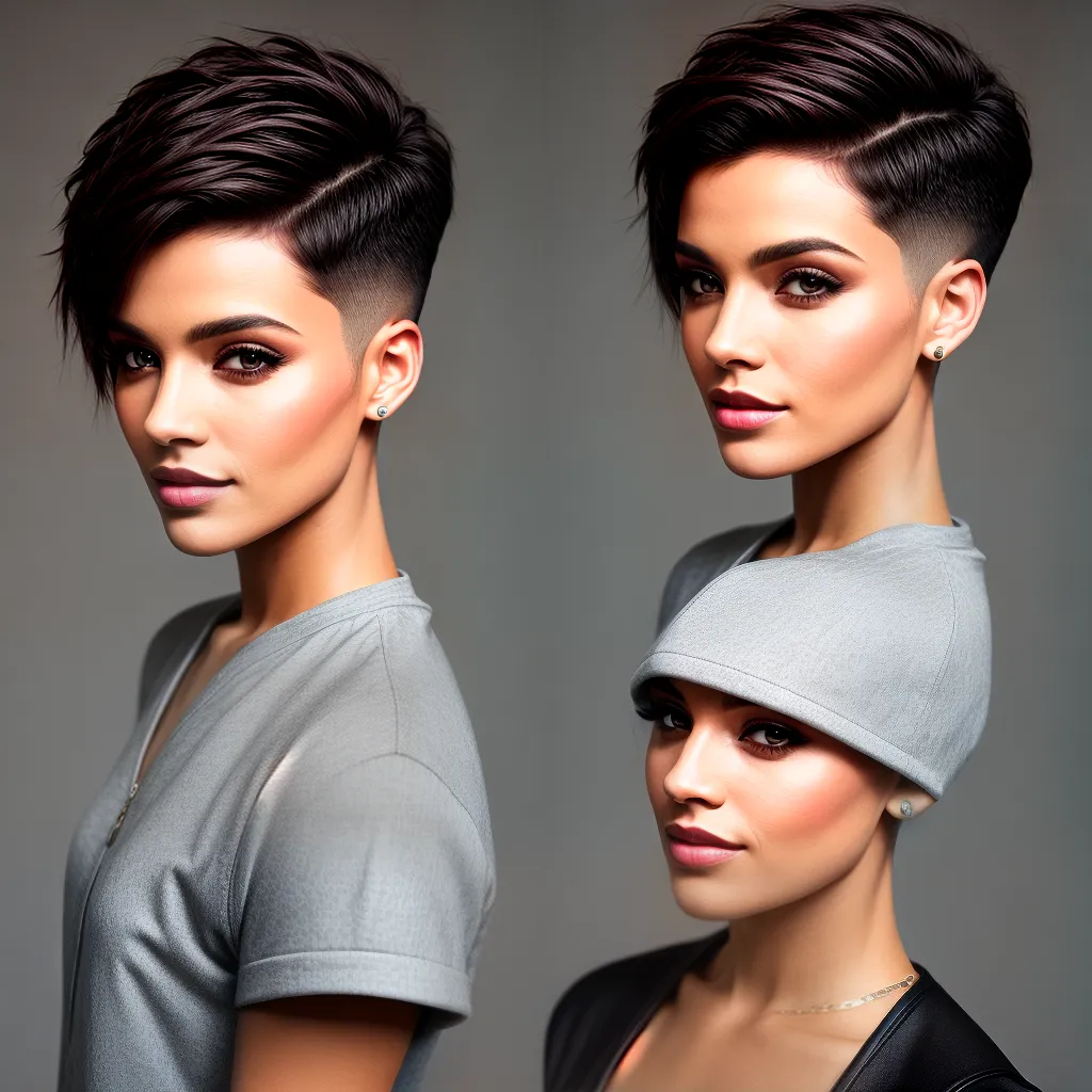 mulher estilosa cabelo curto fade 2