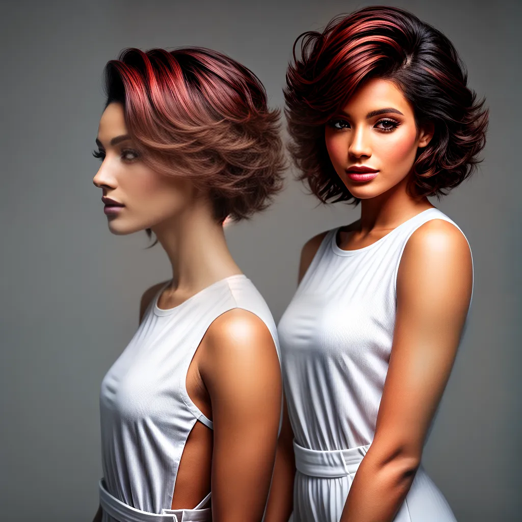 mulher cabelo curto volumoso chic