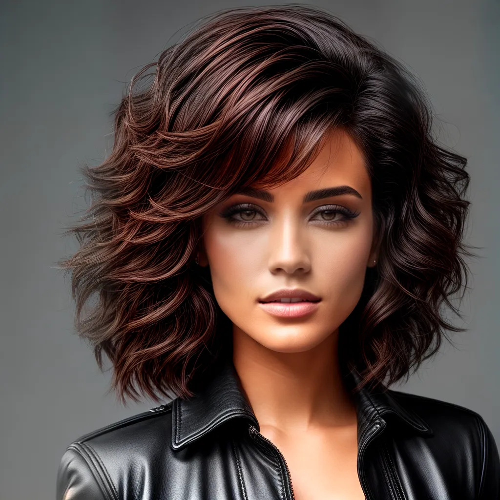 mulher cabelo curto volumoso