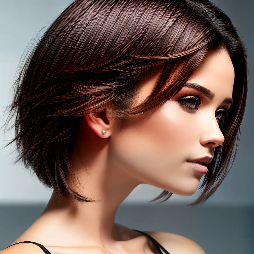 mulher cabelo curto wet look