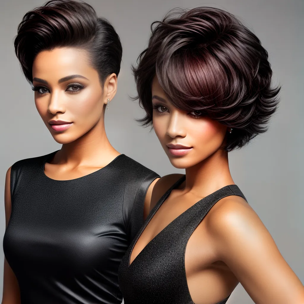 mulher cabelo curto penteado estiloso 1