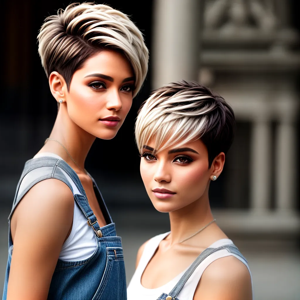 mulher cabelo curto pixie tranca elegante