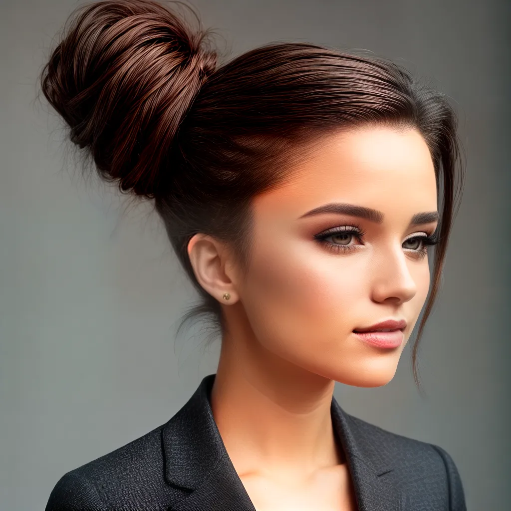 mulher cabelo curto updo estiloso