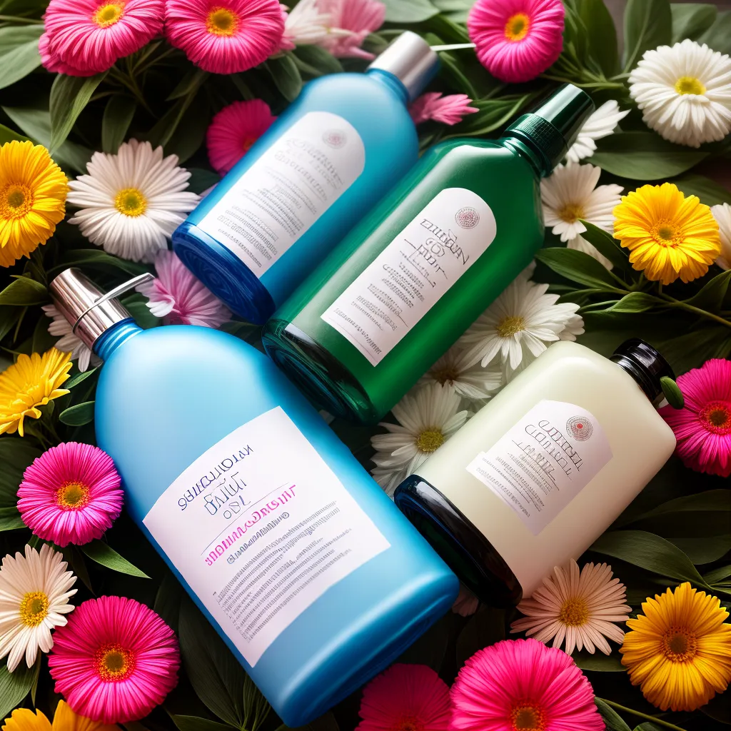 shampoo perfumado flores coloridas