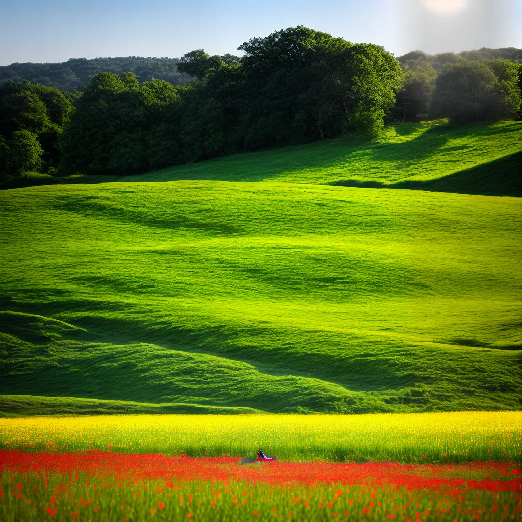 campo flores sol mulher cabelo