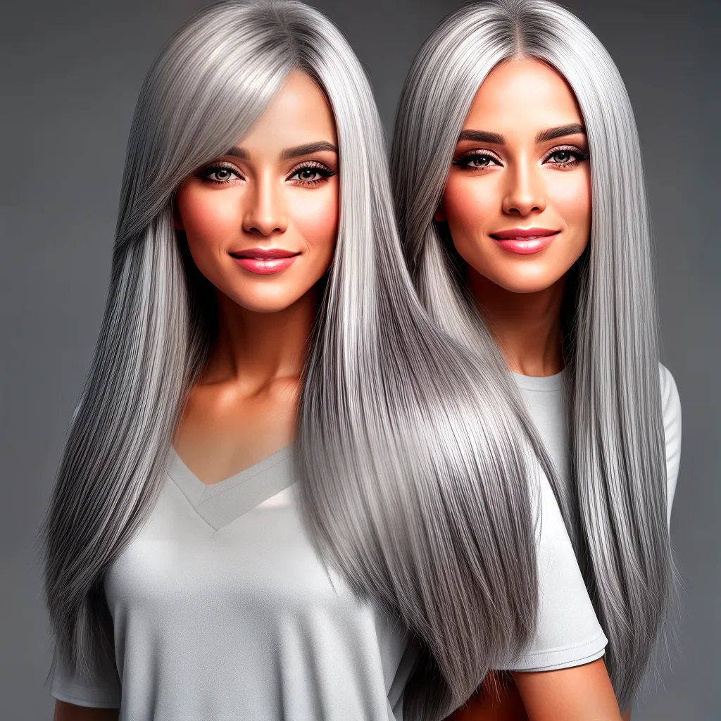 mulher cabelo prateado brilho confiante mulher cabelo prateado brilho confiante