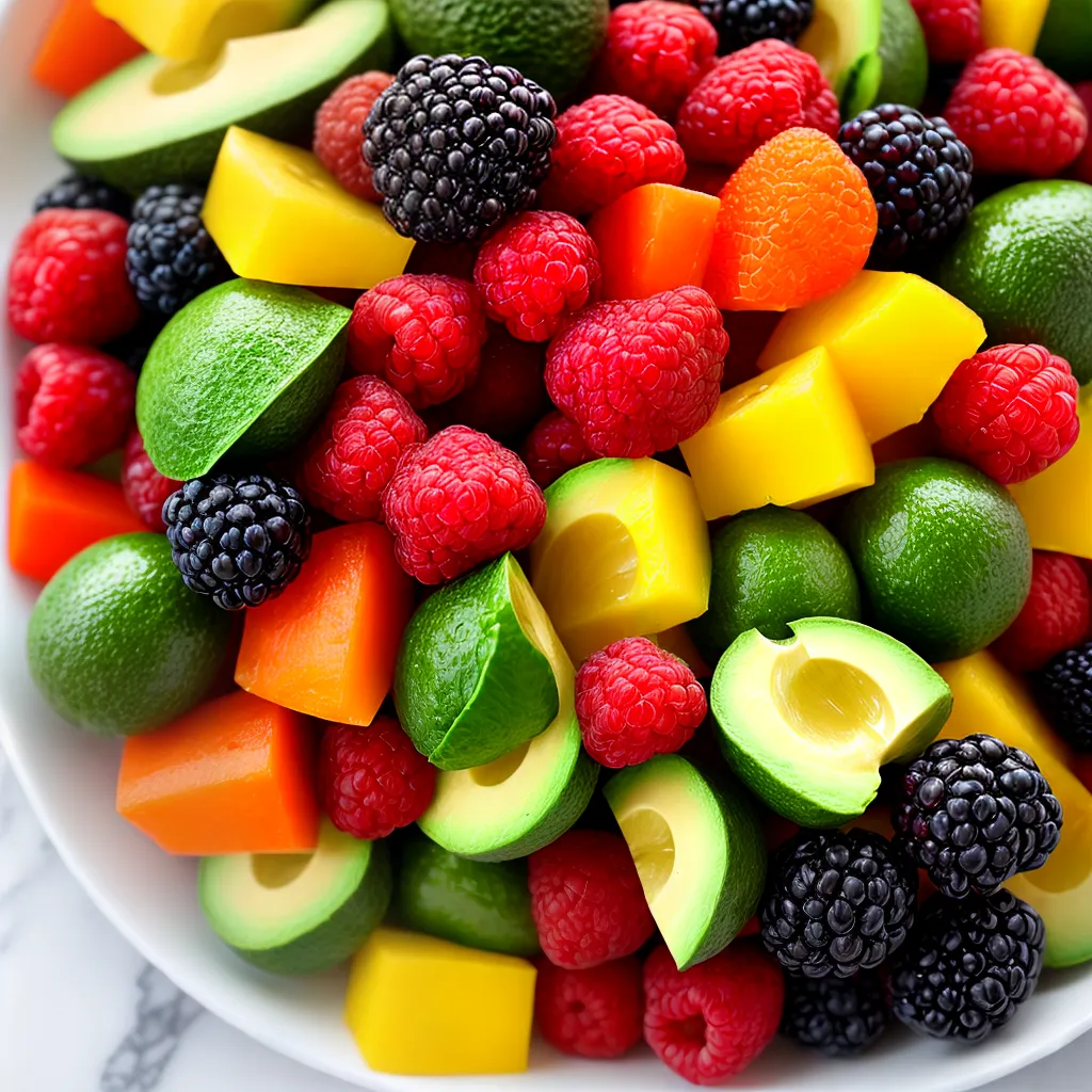 prato colorido frutas legumes cabelo saudavel