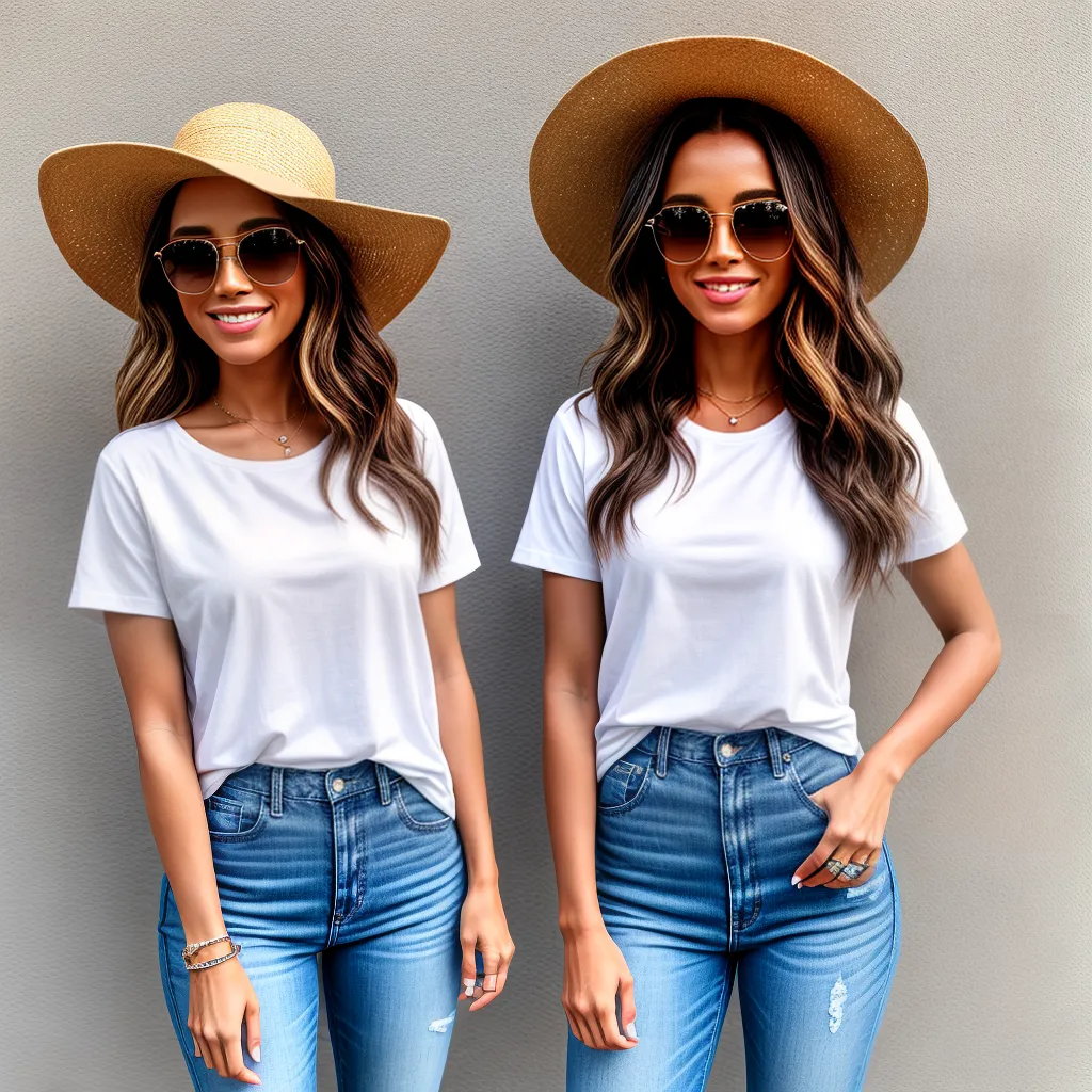 mulher estilosa camiseta jeans tenis