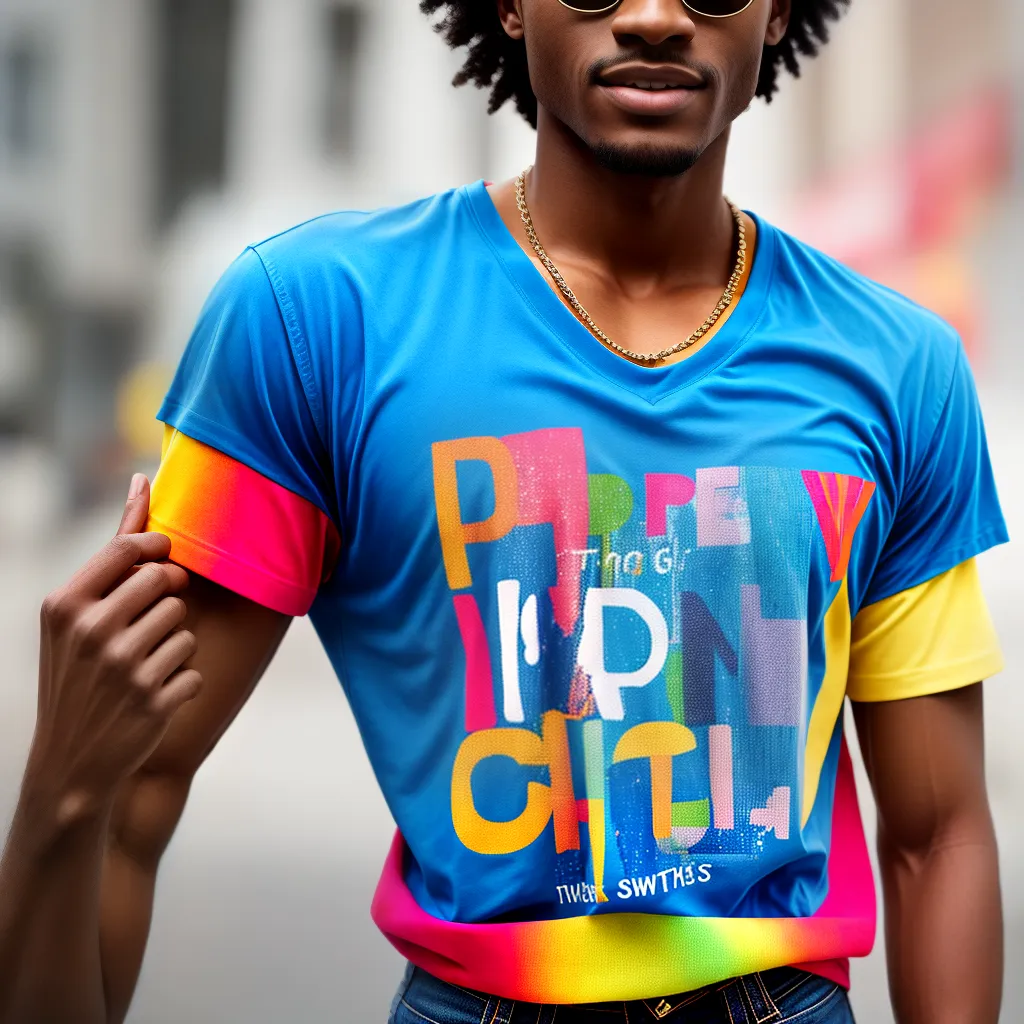 camiseta colorida mensagem ousada 1